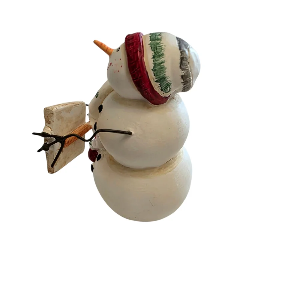Vintage Jolly Follies Caroling Snowman Sandi Gore Evans 90s Christmas Home Decor